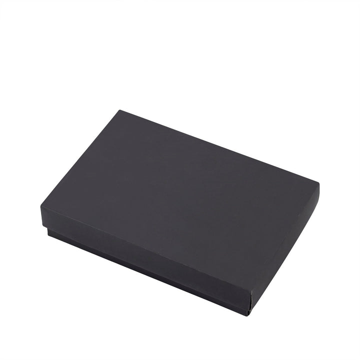 Black rectangular box on a white background