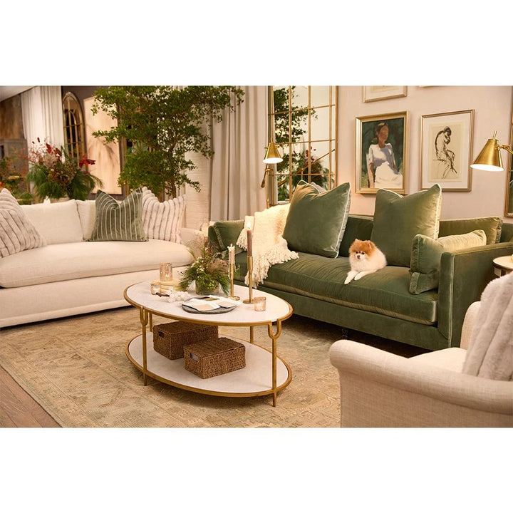 Sage Coastal Beach Bone Wool Handwoven Throw Blanket