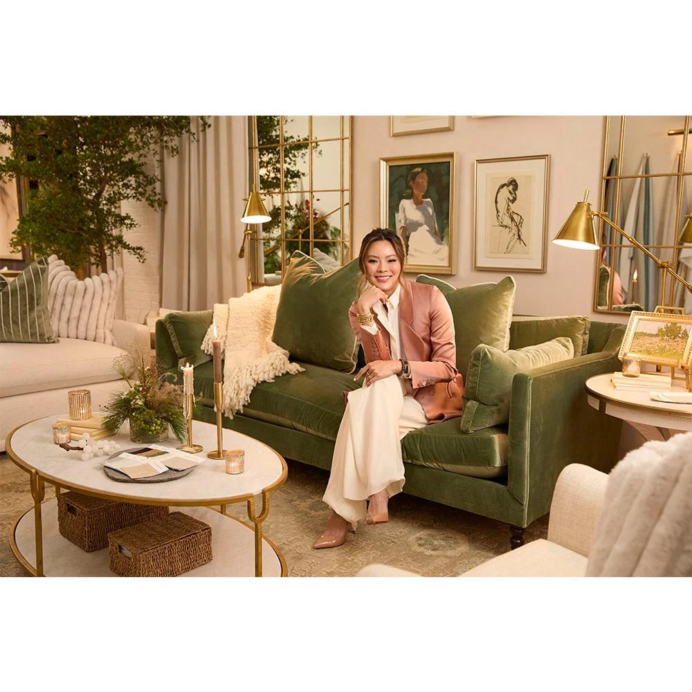 Sage Coastal Beach Bone Wool Handwoven Throw Blanket