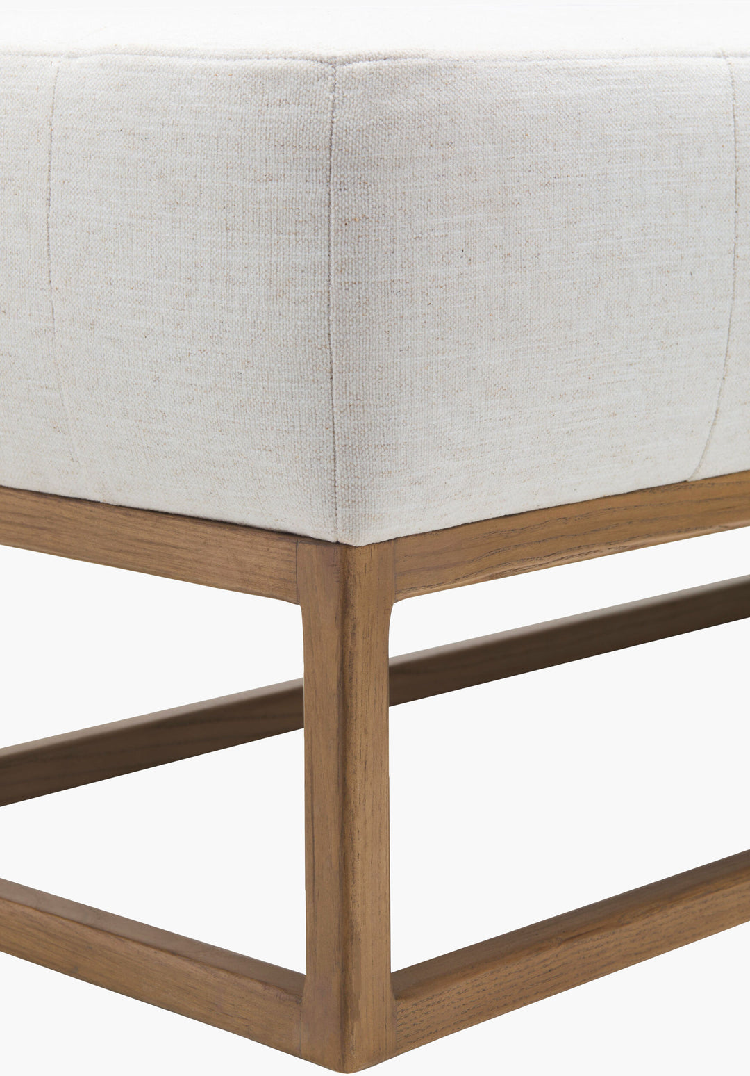 Willis Bench stained ash leg detail